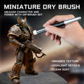 Paul Cezanne 12pcs Miniature Detail Paint Brush Set with Wool Dry Brush - PB154 Micro Liner Brushes for Gunpla, Warhammer Figures, Model Kits, Acrylic Painting