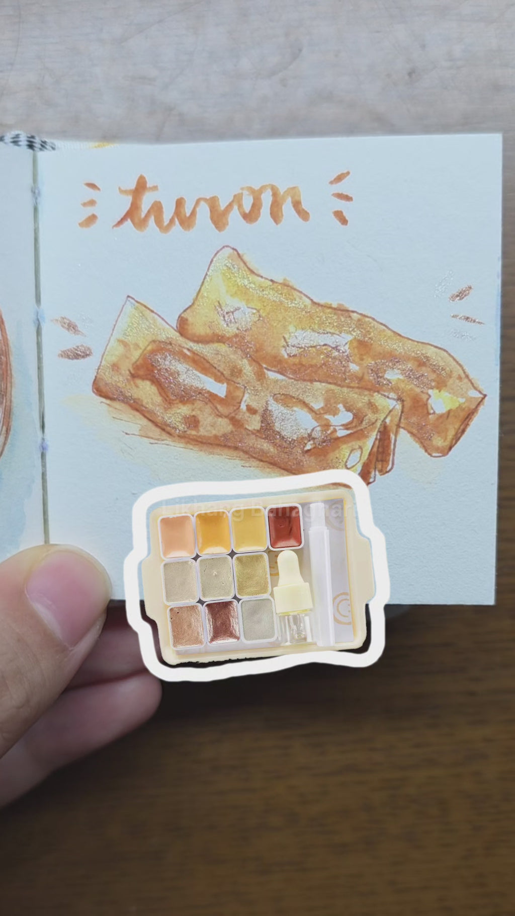 Poezie Cute Tray Solid Watercolor Set Buy 2 Get Free 6x6cm Sketchbook