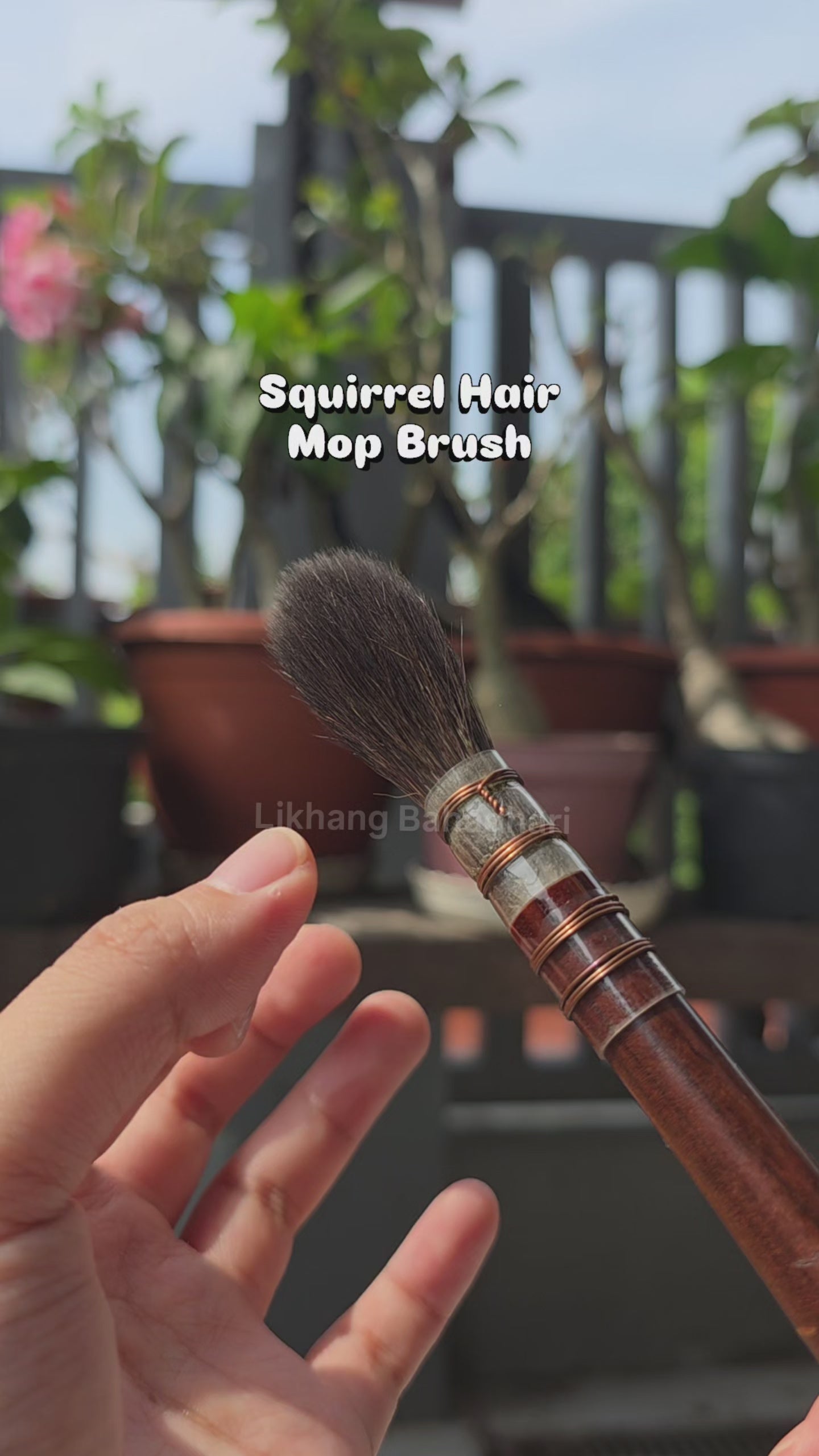 Paul Cezanne Professional Squirrel Hair Mop Watercolor Brush, Round Quill with Copper Ferrule