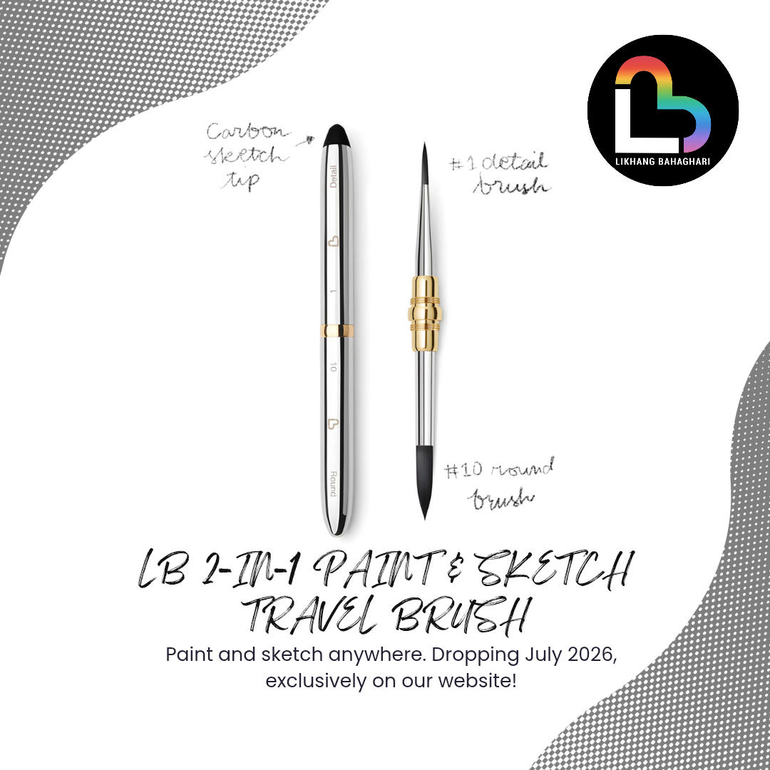 LB 3-IN-1 Paint and Sketch Travel Brush