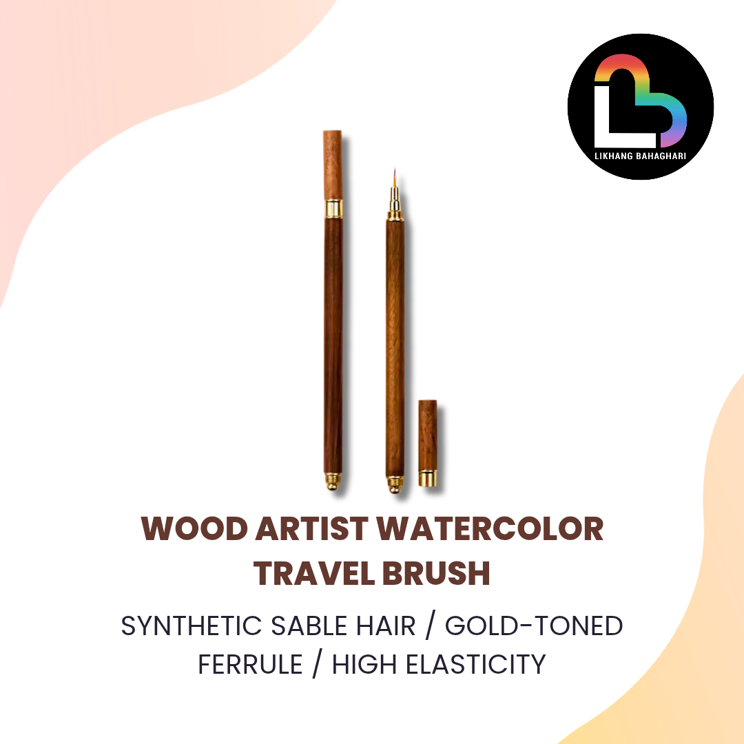 Paul Cezanne Professional Artist Watercolor Painting Brush Copper Ferrule Brown Handle Excellent Elasticity
