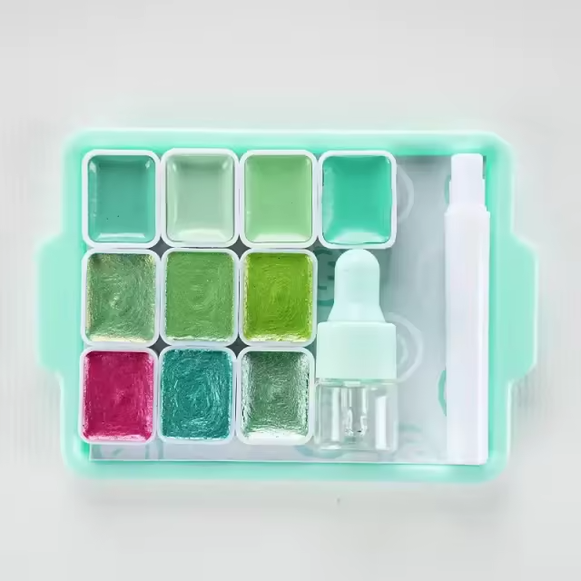 Poezie Cute Tray Solid Watercolor Set Buy 2 Get Free 6x6cm Sketchbook