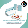 LB POTENTATE 4x6 Inches Watercolor Postcard in Tin Box 24 sheets 300gsm 100% cotton Acid Free