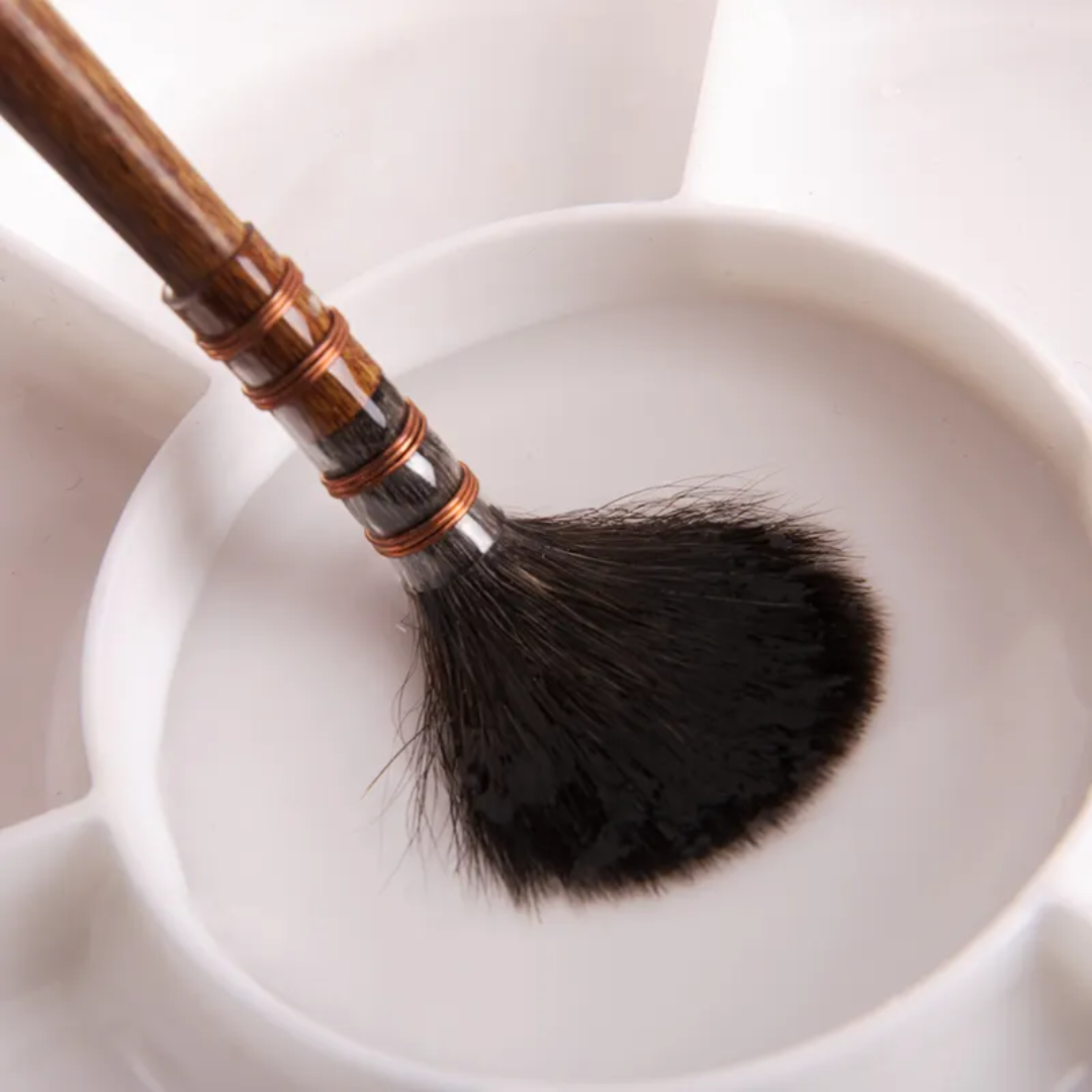 Paul Cezanne Professional Squirrel Hair Mop Watercolor Brush, Round Quill with Copper Ferrule