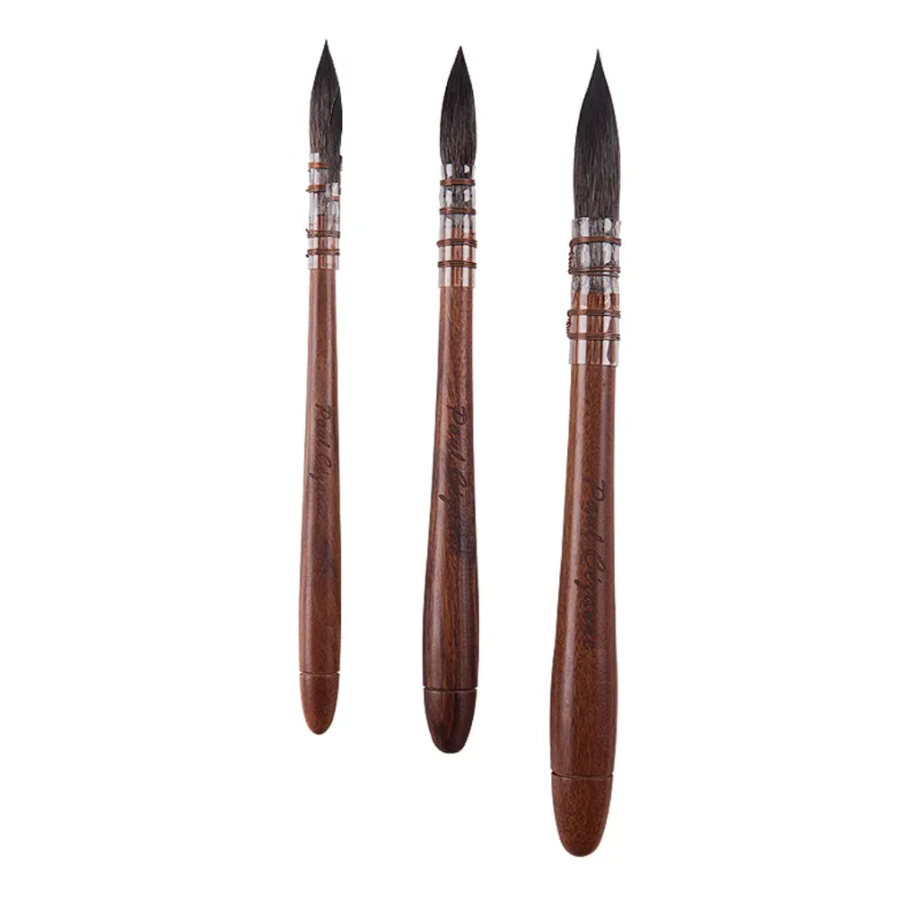 Paul Cezanne Professional Squirrel Hair Mop Watercolor Brush, Round Quill with Copper Ferrule