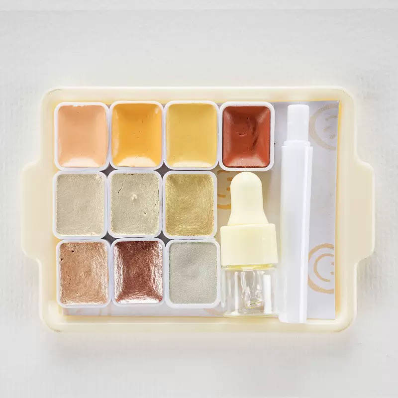 Poezie Cute Tray Solid Watercolor Set Buy 2 Get Free 6x6cm Sketchbook