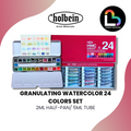 Holbein Artist’s Watercolor - 24 Color Granulating Set 5ml Tube and 2ml Half-pan
